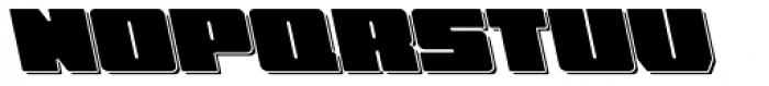 Hubba Shadow Black Op Oblique Font UPPERCASE