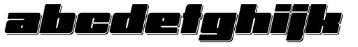 Hubba Shadow Fat Oblique Font LOWERCASE