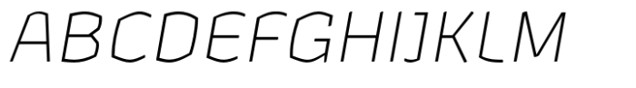 Hubsch Light Oblique Font UPPERCASE