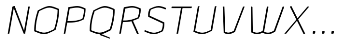 Hubsch Light Oblique Font UPPERCASE