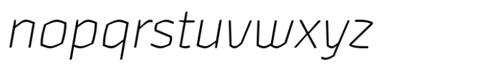 Hubsch Light Oblique Font LOWERCASE