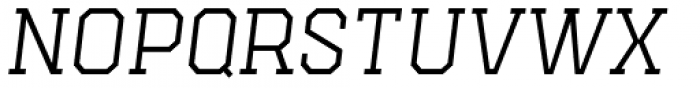 Hudson NY Pro Slab Thin Italic Font LOWERCASE