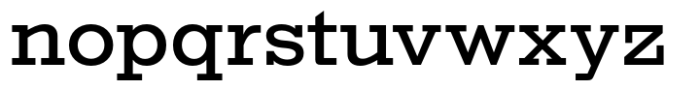 Huemul Slab Regular Font LOWERCASE
