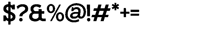 Hugells Extra Bold Font OTHER CHARS