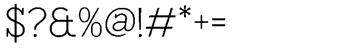 Hugells Light Font OTHER CHARS