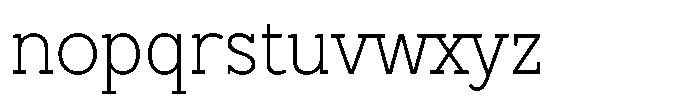 Hugells Light Font LOWERCASE
