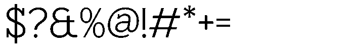 Hugells Regular Font OTHER CHARS
