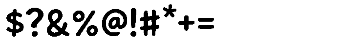 Huggie Type Regular Font OTHER CHARS