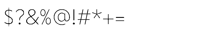 Hughman Extra Light Font OTHER CHARS