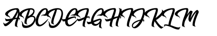 Hugtophia Script Font UPPERCASE