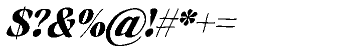Hukela Display Condensed Italic Font OTHER CHARS