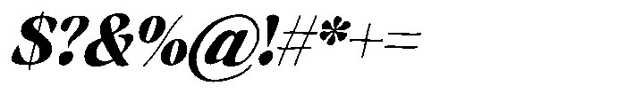 Hukela Display Condensed Oblique Font OTHER CHARS