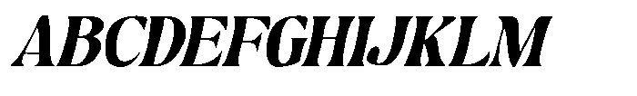 Hukela Display Condensed Oblique Font UPPERCASE