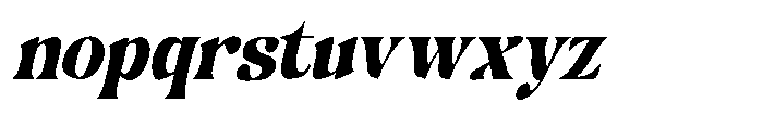Hukela Display Condensed Oblique Font LOWERCASE