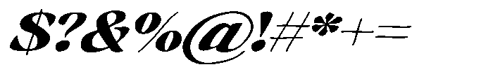 Hukela Display Expanded Italic Narrow Font OTHER CHARS