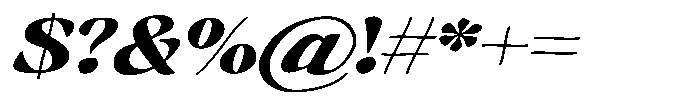 Hukela Display Expanded Oblique Narrow Font OTHER CHARS