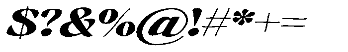Hukela Display Expanded Oblique Font OTHER CHARS