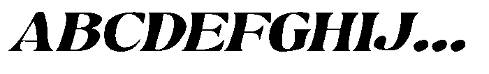 Hukela Display Expanded Oblique Font UPPERCASE