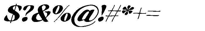 Hukela Display Italic Font OTHER CHARS