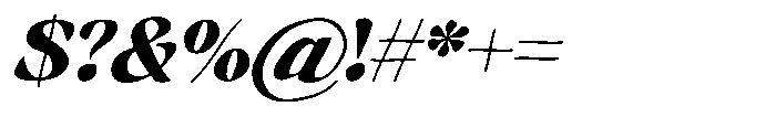 Hukela Display Oblique Narrow Font OTHER CHARS