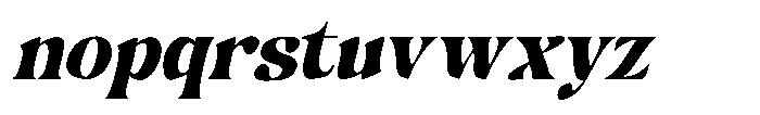 Hukela Display Oblique Narrow Font LOWERCASE