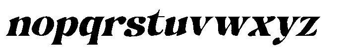 Hukela Display Oblique Font LOWERCASE