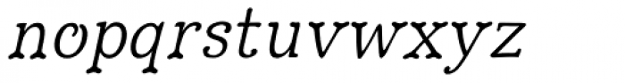 Hulbert Oblique Font LOWERCASE
