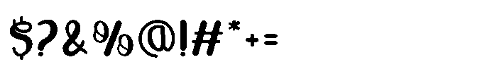 Human Form Font OTHER CHARS