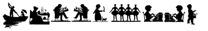 Human Silhouettes Four Font UPPERCASE