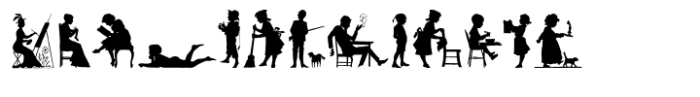 Human Silhouettes Human Silhouettes Font UPPERCASE