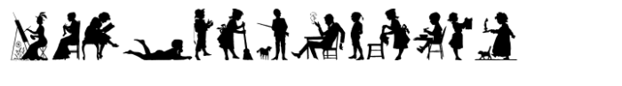 Human Silhouettes Human Silhouettes Font LOWERCASE