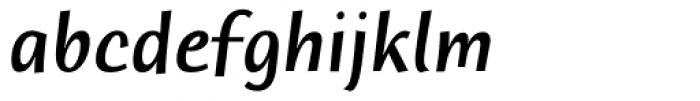 Humana Sans Medium Italic Font LOWERCASE