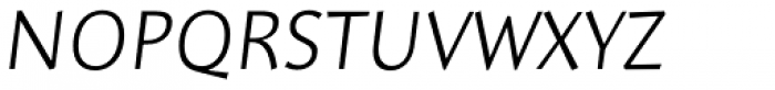 Humana Sans Pro Light Italic Font UPPERCASE
