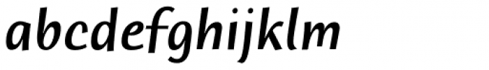 Humana Sans Pro Medium Italic Font LOWERCASE