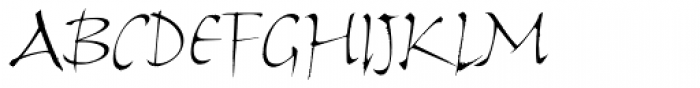 Humana Script Light Font UPPERCASE