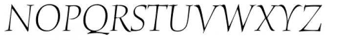 Humana Serif Light Italic Font UPPERCASE