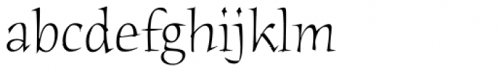 Humana Serif Light Font LOWERCASE