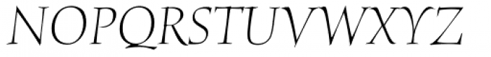 Humana Serif Pro Light Italic Font UPPERCASE