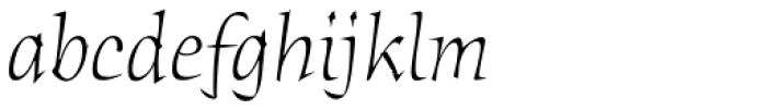 Humana Serif Pro Light Italic Font LOWERCASE