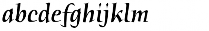 Humana Serif Pro Medium Italic Font LOWERCASE