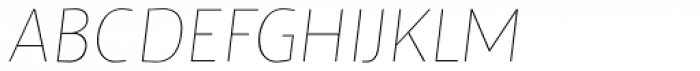 Humanex UltraLight Italic Font UPPERCASE