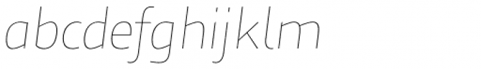 Humanex UltraLight Italic Font LOWERCASE
