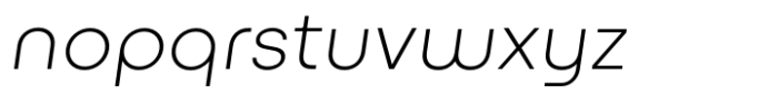 Humant Thin Italic Font LOWERCASE