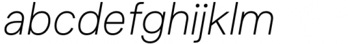 Humber Light Italic Font LOWERCASE