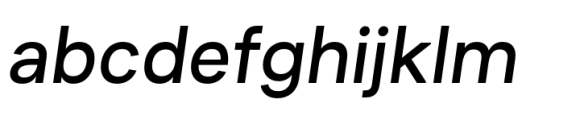 Humber Semi Bold Italic Font LOWERCASE