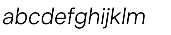Humber Semi Light Italic Font LOWERCASE