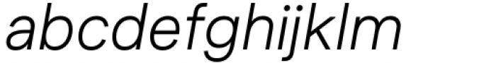 Humber SemiLight Italic Font LOWERCASE