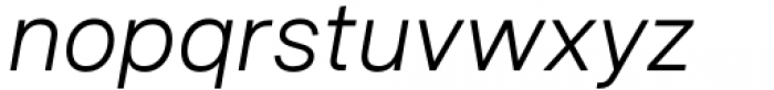 Humber SemiLight Italic Font LOWERCASE