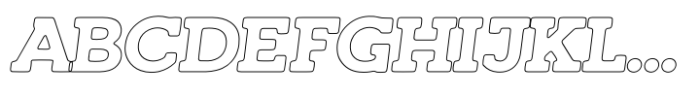Hundra Outline Italic Font UPPERCASE