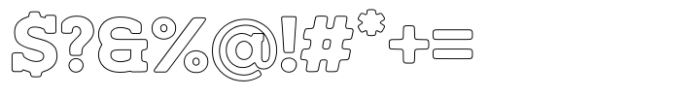 Hundra Outline Font OTHER CHARS